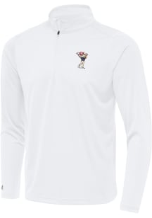 Antigua Arizona Wildcats Mens White Tribute Long Sleeve Qtr Zip Pullover