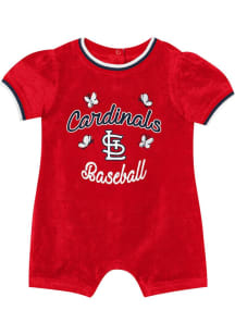 St Louis Cardinals Baby Red Wind Up Short Sleeve One Piece