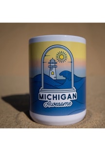 Michigan Lighthouse 15oz Ceramic Mug - Blue