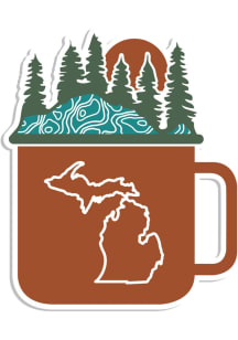 Michigan 3" x 3.5" Stickers - White