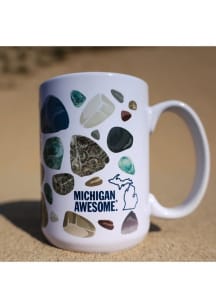 Michigan State Rocks 15 oz Ceramic Mug - White
