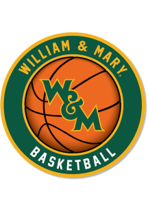 William & Mary Tribe 3 inch Circle Basketball Magnet
