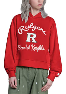 Starter Rutgers Scarlet Knights Womens Red Baseline Hooded Sweatshirt