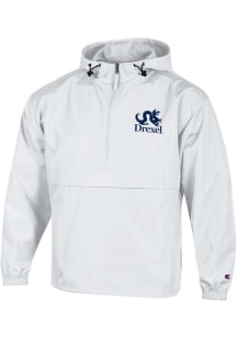Champion Drexel Dragons Mens White Academic Packable Pullover Jackets