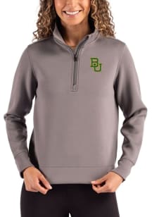Cutter and Buck Baylor Bears Womens Graphite Roam Qtr Zip