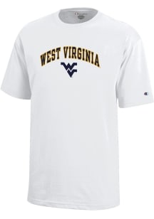 Champion West Virginia Mountaineers Youth White Team Logo Short Sleeve T-Shirt