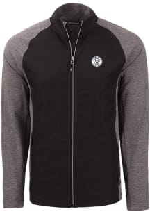 Cutter and Buck Milwaukee Brewers Mens Black Mono Adapt Eco Medium Weight Jacket