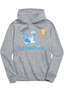 Vive La Fete Argentina National Team Youth Ash Sam Long Sleeve Hoodie