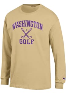Champion Washington Huskies Gold Golf Icon Jersey Long Sleeve T Shirt