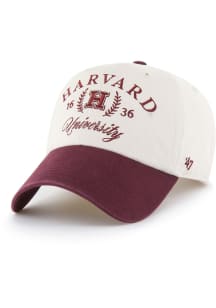 47 Harvard Crimson The Manor Clean Up Adjustable Hat - Natural