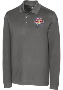 Cutter and Buck New York Red Bulls Mens Graphite Advantage Long Sleeve Polo Shirt