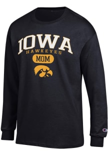 Champion Iowa Hawkeyes Black Pill Box Mom Jersey Long Sleeve T Shirt