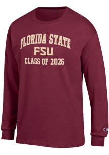 Champion Florida State Seminoles Red Font Class of 2026 Jersey Long Sleeve T Shirt