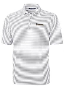 Cutter and Buck Western Michigan Broncos Mens Grey Vault Short Sleeve Polo