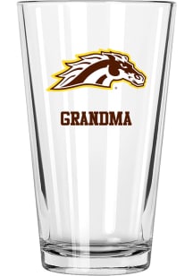 Western Michigan Broncos Grandma 16 oz Pint Glass - White
