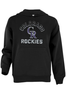 Colorado Rockies Youth Black Renegade Long Sleeve Hoodie