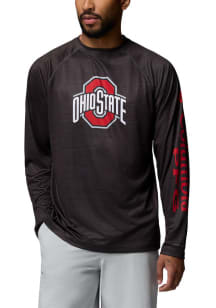 Columbia Ohio State Buckeyes Grey Terminal Tackle Heather Long Sleeve T-Shirt