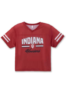 Indiana Hoosiers Girls Crimson Mesh Football Jersey