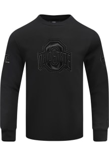 Pro Standard Ohio State Buckeyes Mens Black Triple Black Long Sleeve Fashion Sweatshirt