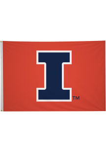 Illinois Fighting Illini 4' x 6' Silk Screen Grommet Flag - Orange