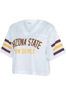 Arizona State Sun Devils Womens Field Goal Fashion Football Jersey - White
