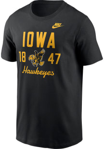 Nike Iowa Hawkeyes Black Legacy Stacked Short Sleeve T Shirt