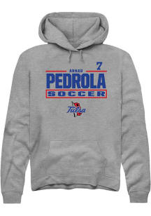 Arnau Pedrola Tulsa Golden Hurricane Mens Graphite NIL Stacked Box Player Hood