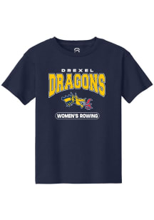 Summit Sportswear Drexel Dragons Youth Navy Blue Womens Rowing Short Sleeve T-Shirt