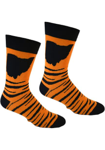 Ohio Tiger Stripes Mens Dress Socks