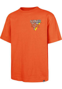 47 Oklahoma State Cowboys Orange Under Bar Football Foundation Short Sleeve Fashion T Shirt