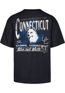 47 UConn Huskies Navy Blue Under Bar Football Foundation Short Sleeve Fashion T Shirt