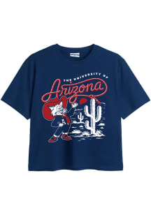 Where I’m From Arizona Wildcats Womens Navy Blue Desert Wildcat Short Sleeve T-Shirt