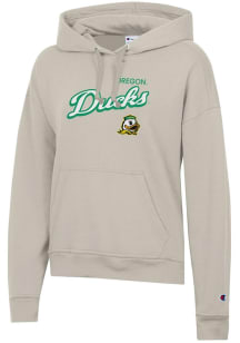Champion Oregon Ducks Womens White Powerblend Hooded Sweatshirt