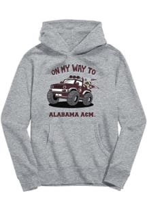 Vive La Fete Alabama A&M Bulldogs Toddler Grey On My Way Long Sleeve Hooded Sweatshirt