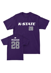 Shea McGahan K-State Wildcats Purple NIL Sideline Short Sleeve Player T Shirt