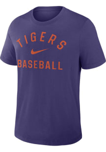 Nike Clemson Tigers Purple Dugout Early Work Baseball Short Sleeve T Shirt