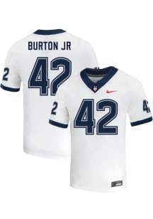 Michael Burton Jr  Nike UConn Huskies White NIL Name And Number Football Jersey
