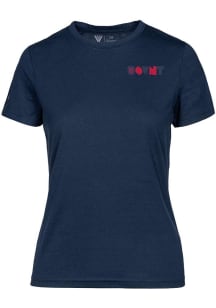 Levelwear USWNT Womens Navy Blue Maddox Full On Short Sleeve T-Shirt