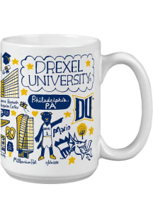 Drexel Dragons 15oz Julia Gash Ceramic Mug - White