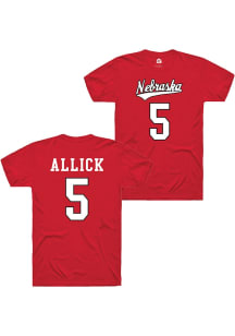 Rebekah Allick Nebraska Cornhuskers Red NIL Shirzees Short Sleeve Player T Shirt