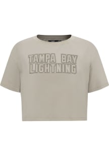 Pro Standard Tampa Bay Lightning Womens Tan Neutral Short Sleeve T-Shirt