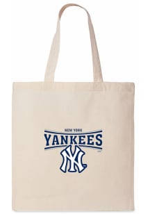 New York Yankees White Canvas Tote