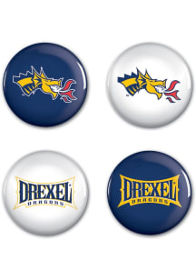 Drexel Dragons 4pk Button - Navy Blue
