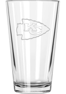 Kansas City Chiefs Etched Pint Glass - Red