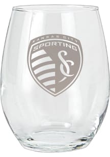 Sporting Kansas City 15oz Etched Stemless Wine Glass - Blue