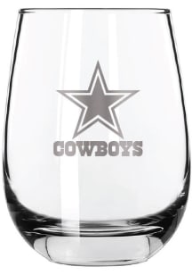 Dallas Cowboys 15oz Etched Stemless Wine Glass - Blue