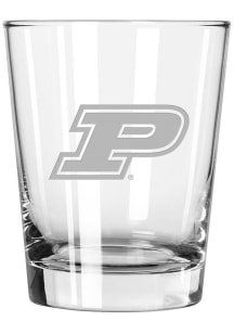 Purdue Boilermakers 15oz Etched Rock Glass - White