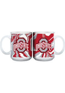 Ohio State Buckeyes 15 OZ Tie Dye Ceramic Mug - White