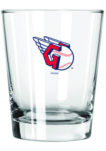 Cleveland Guardians 15oz Full Color Logo Rock Glass - White