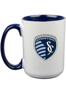 Sporting Kansas City 15oz Inner Color Ceramic Mug - Navy Blue
